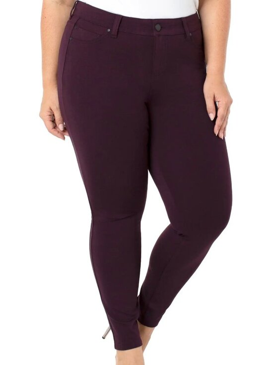 Liverpool Pants - LIVERPOOL Women's EUC Madonna Leggings/Ankle Pants in "Aubergine" | Size 18W